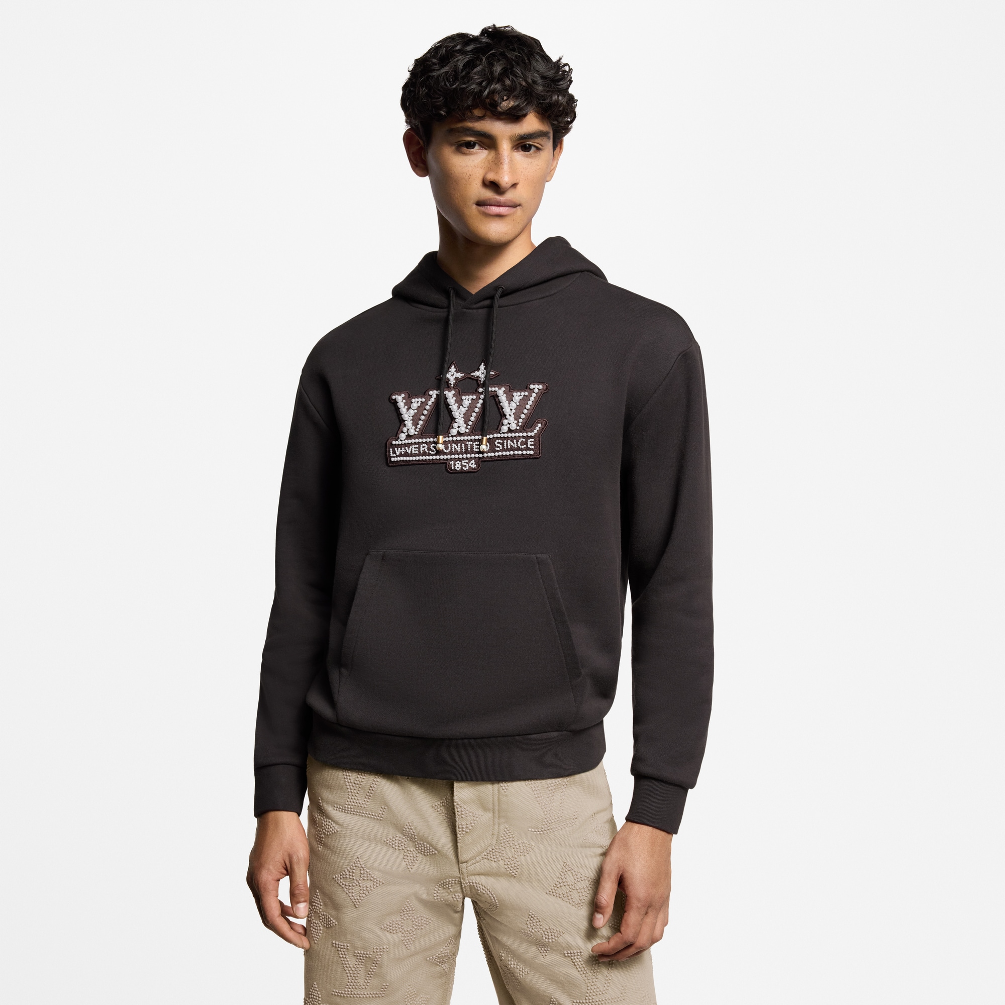  Ready to Wear Todo el Ready-To-Wear Sudadera con capucha con perlas bordadas | Louis Vuitton ® (Ampliar producto)