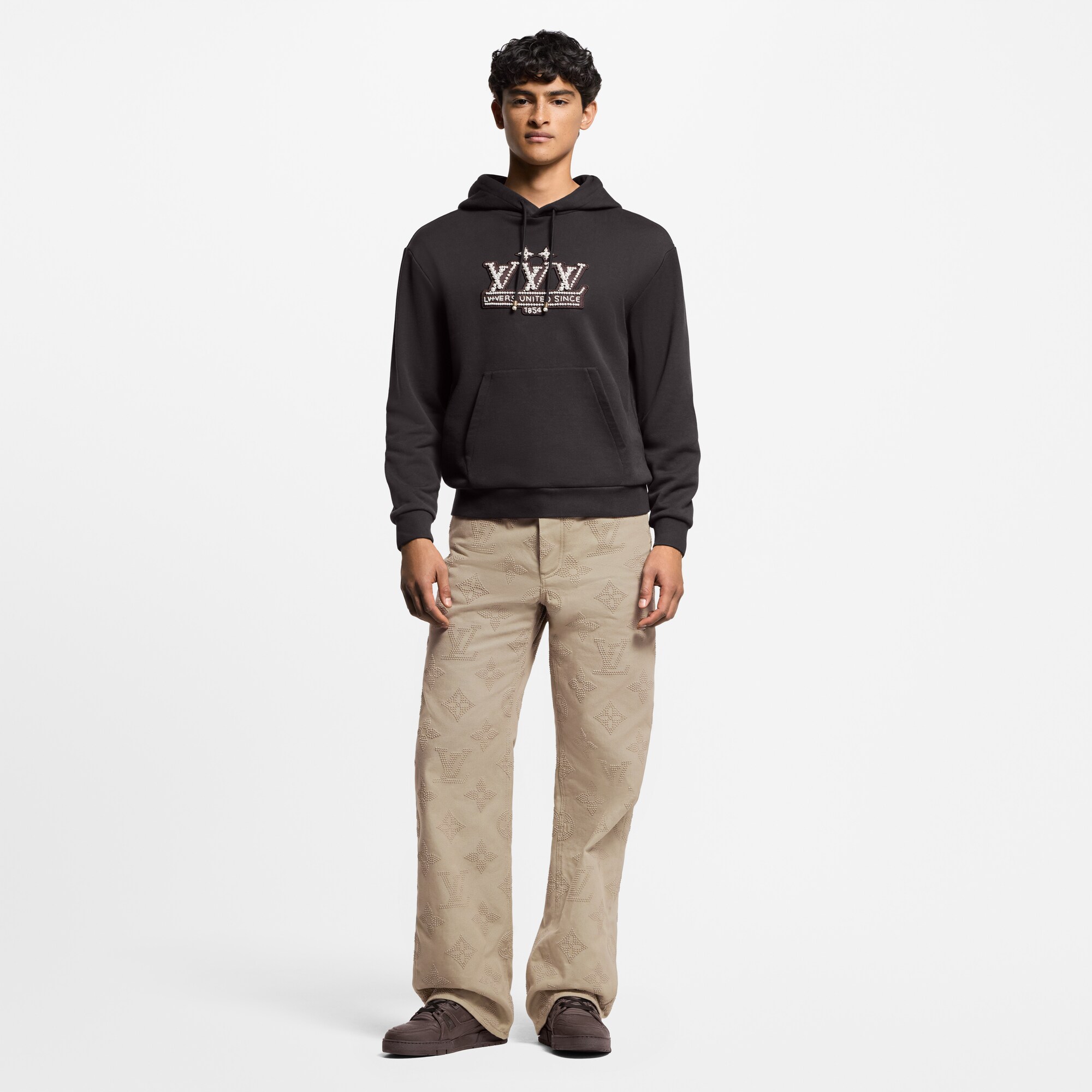  Ready to Wear Todo el Ready-To-Wear Sudadera con capucha con perlas bordadas | Louis Vuitton ® (Ampliar producto)