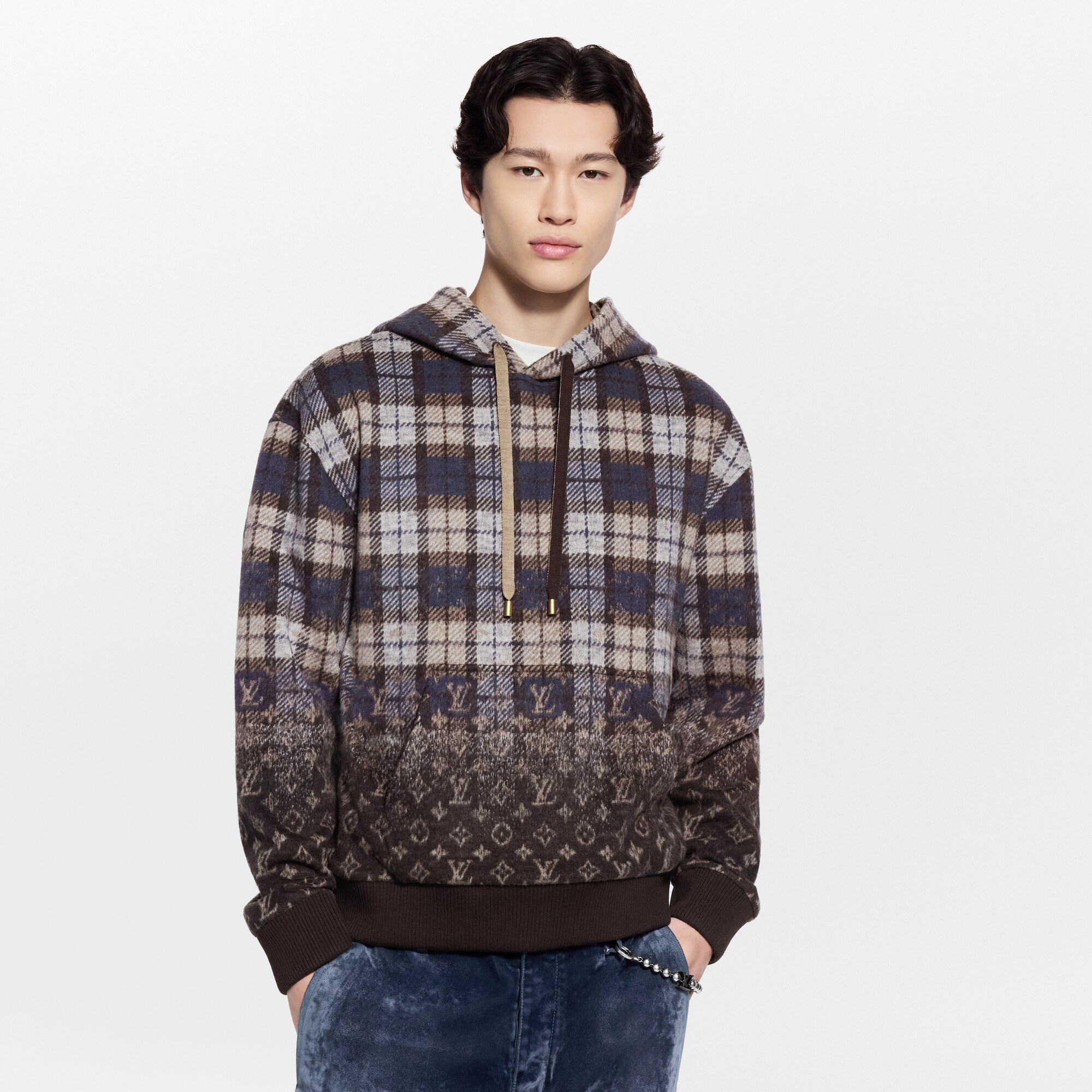  Ready to Wear Todo el Ready-To-Wear Sudadera con capucha Monograma a cuadros | Louis Vuitton ® (Ampliar producto)