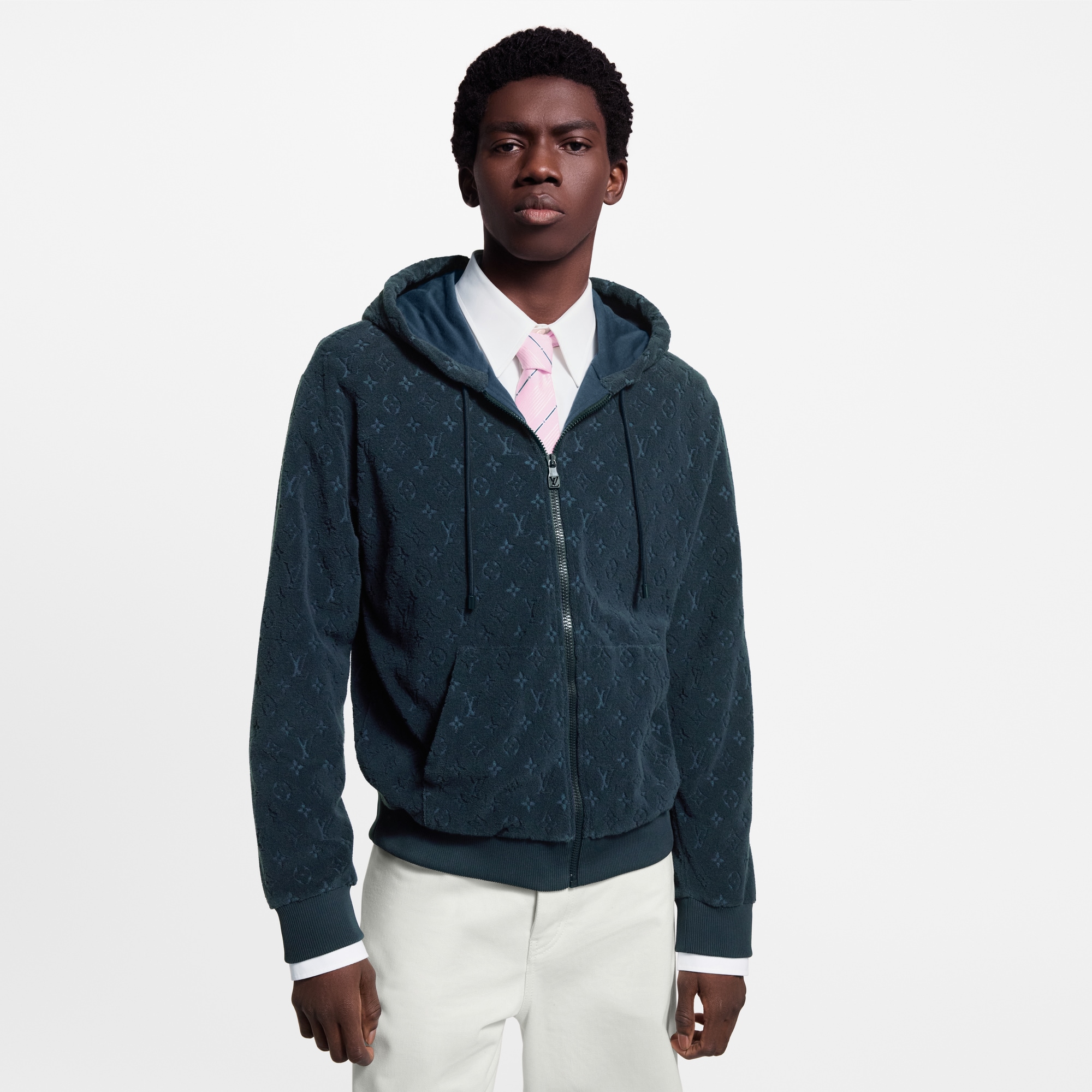  Ready to Wear Todo el Ready-To-Wear Sudadera con capucha y cierrre en felpa francesa con motivo Monograma | Louis Vuitton ® (Ampliar producto)