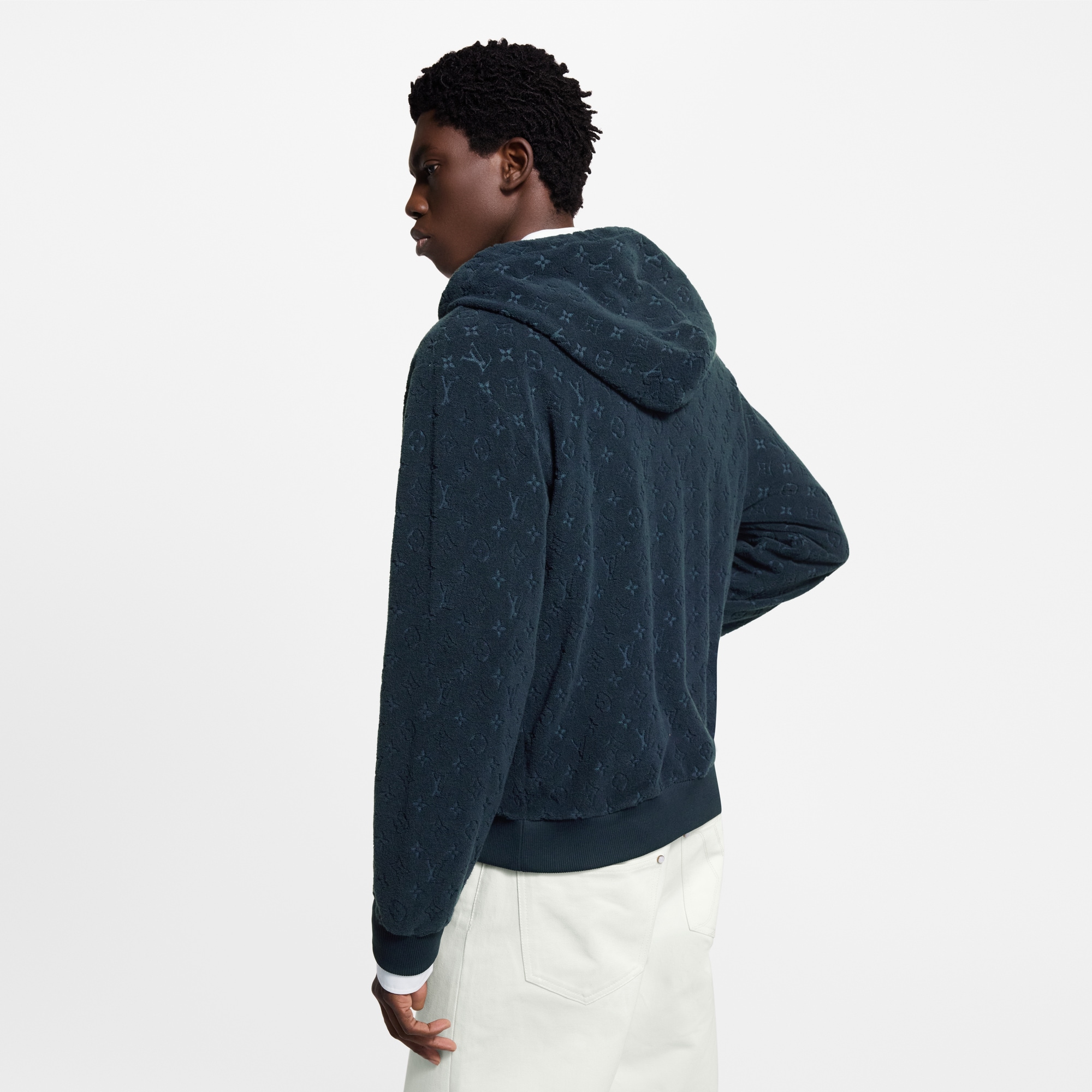  Ready to Wear Todo el Ready-To-Wear Sudadera con capucha y cierrre en felpa francesa con motivo Monograma | Louis Vuitton ® (Ampliar producto)