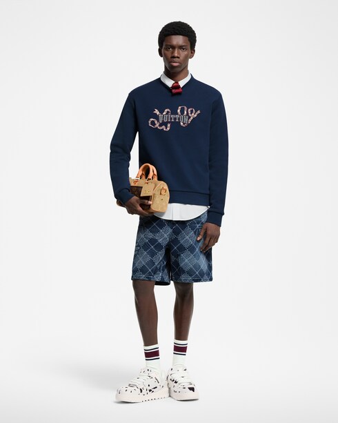 Ready to Wear Todo el Ready-To-Wear Sudadera de cuello redondo de algodón bordado | Louis Vuitton ®