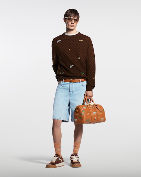Valentine's Day Gifts for Him } LV x The The Darjeeling Limited Embroidered Long-Sleeved Crewneck | Louis Vuitton ®