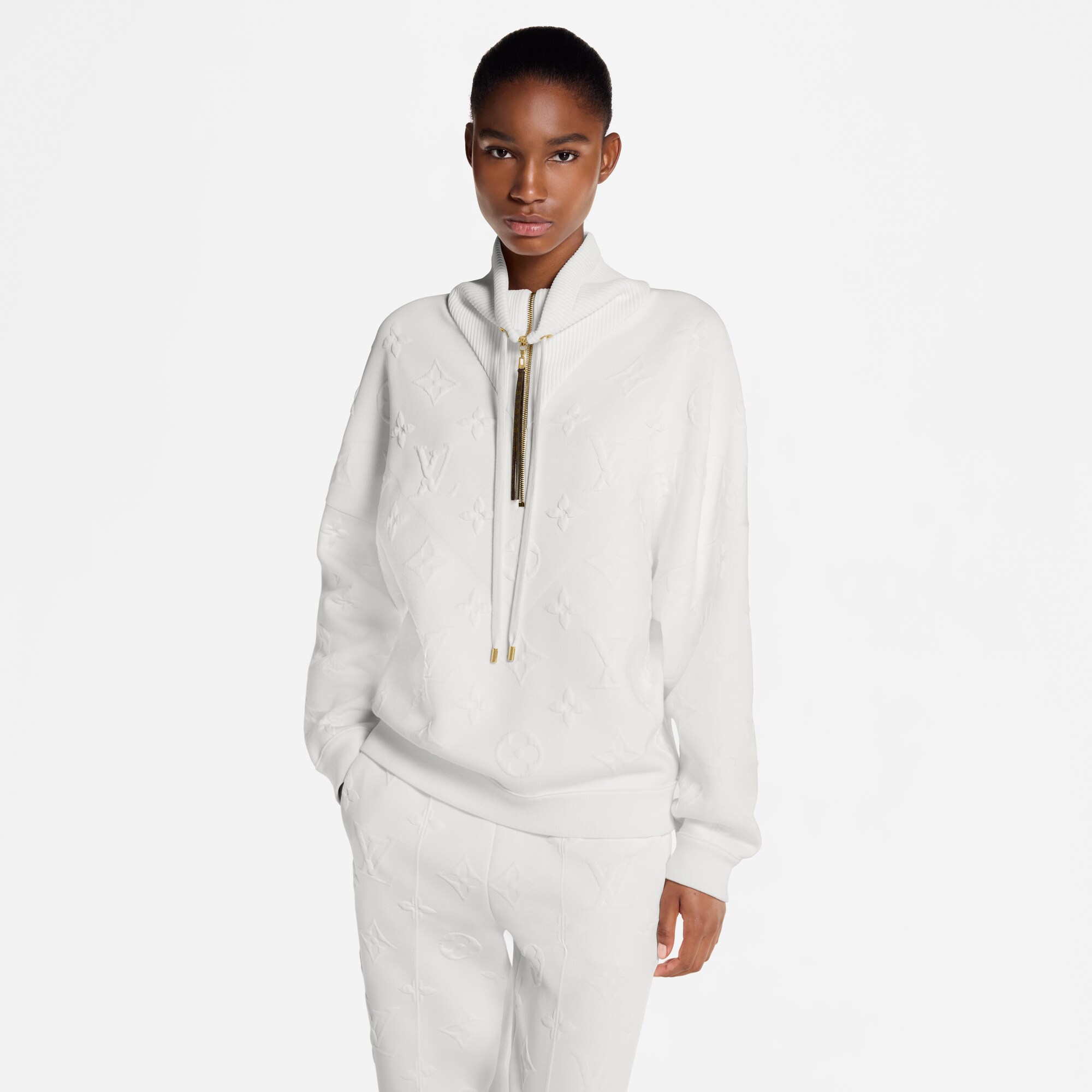  Ready to Wear Prendas tejidas Suéter con cuello acanalado y Monograma 3D | Louis Vuitton ® (Ampliar producto)