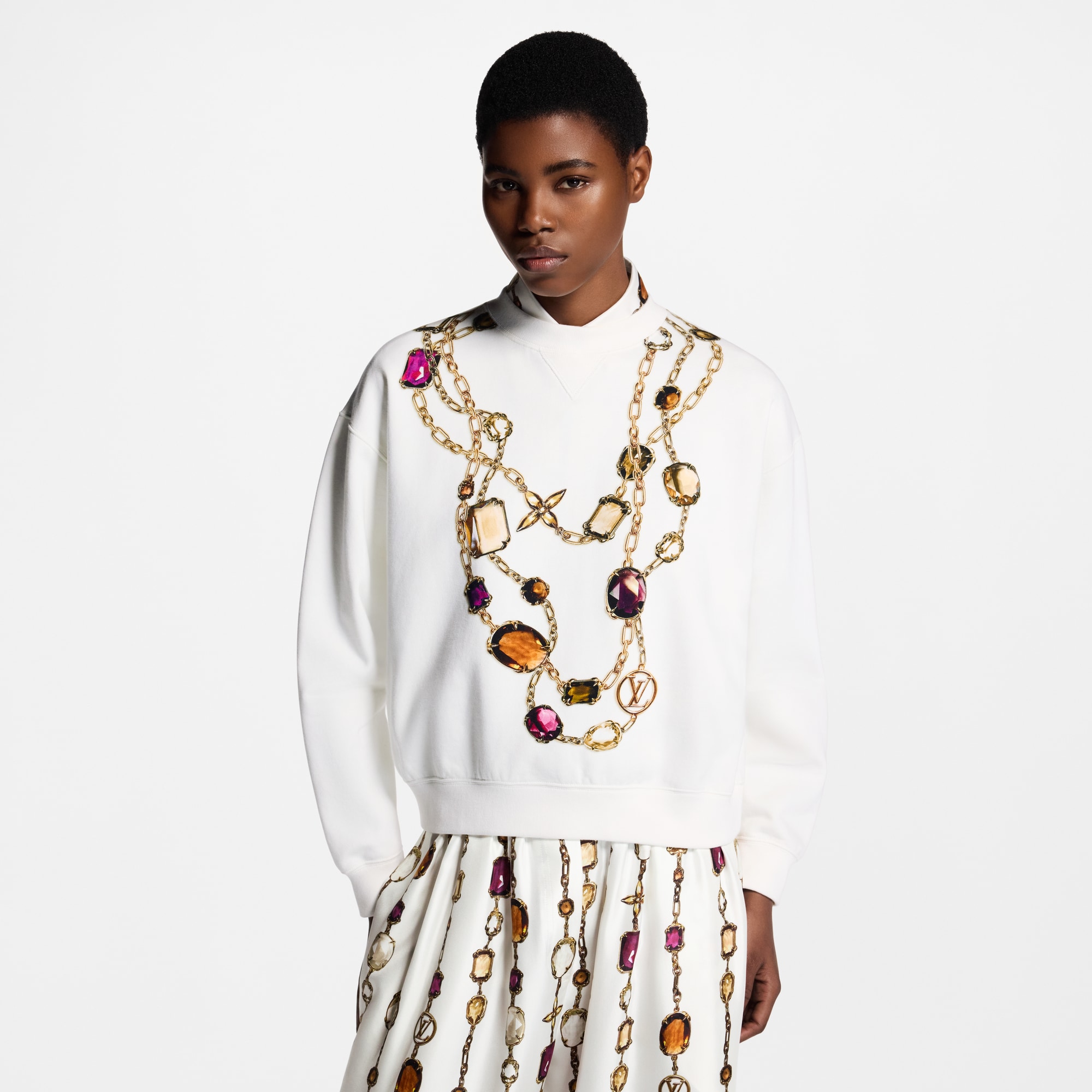  Ready to Wear Tops Suéter con estampado de collar | Louis Vuitton ® (Ampliar producto)