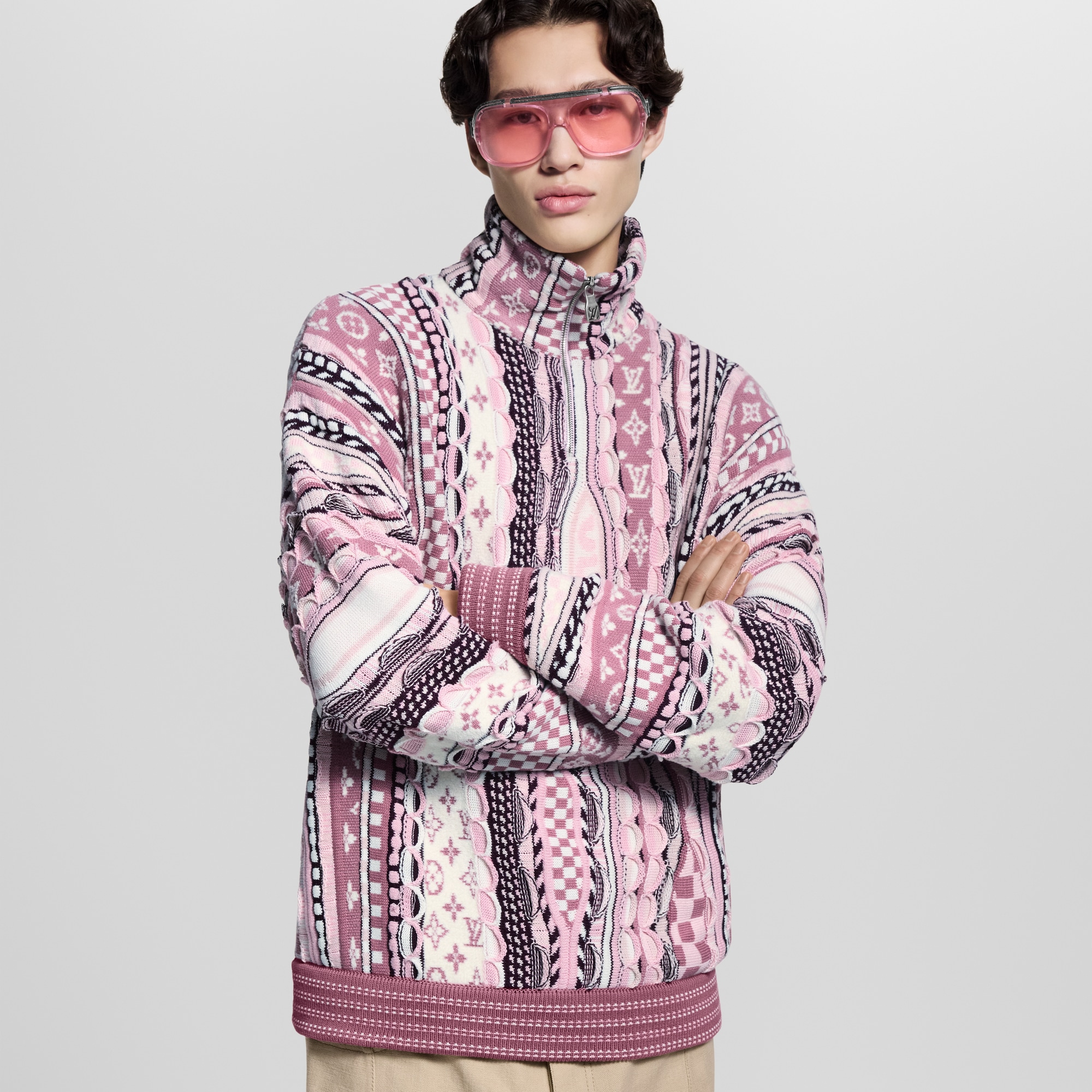  Ready to Wear Todo el Ready-To-Wear Suéter con medio cierre | Louis Vuitton ® (Ampliar producto)