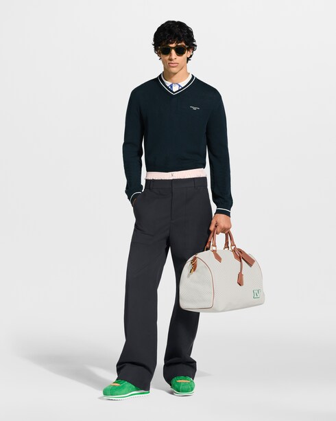 Ready-to-Wear All Ready-to-Wear Silk Blend Cable V-Neck Pullover | Louis Vuitton ®