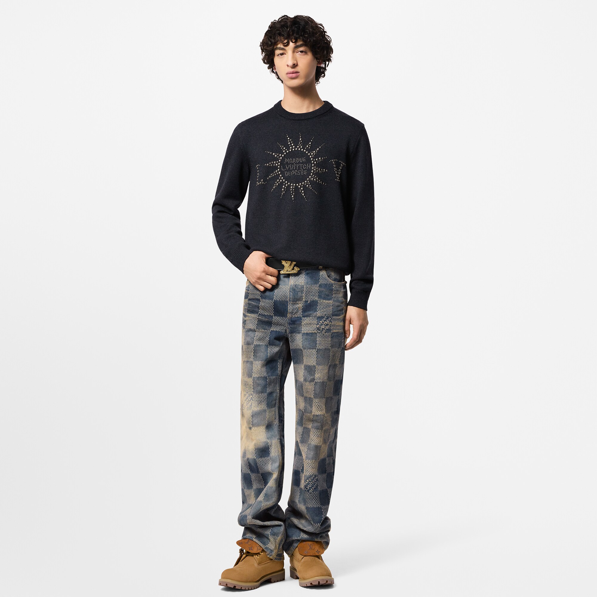  Ready to Wear Prendas tejidas y sudaderas Suéter de cuello redondo de lana merino | Louis Vuitton ® (Ampliar producto)