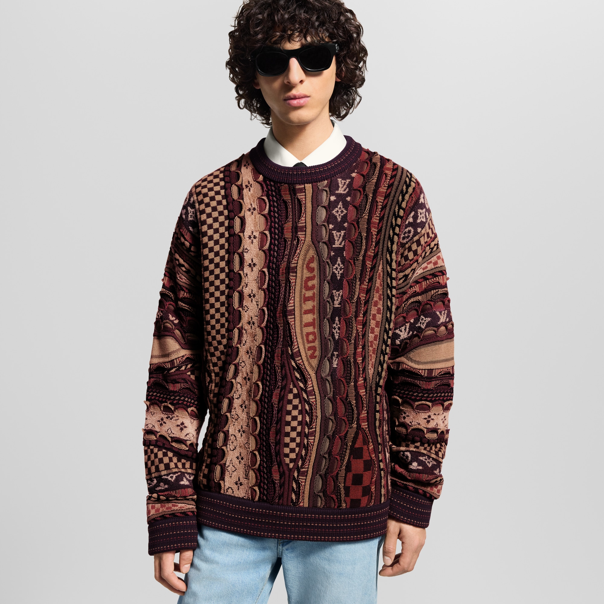  Ready to Wear Todo el Ready-To-Wear Suéter de cuello redondo y manga larga | Louis Vuitton ® (Ampliar producto)