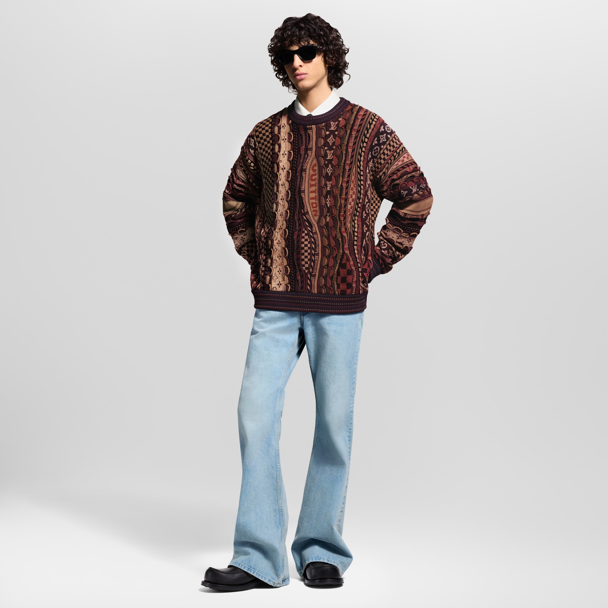  Ready to Wear Todo el Ready-To-Wear Suéter de cuello redondo y manga larga | Louis Vuitton ® (Ampliar producto)