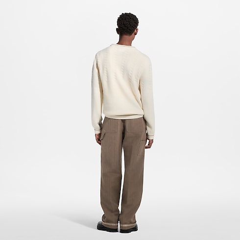 Ready-to-Wear Prendas Tejidas y Sudaderas Suéter de cuello redondo y manga larga en punto de ochos | Louis Vuitton ® (Ampliar producto)