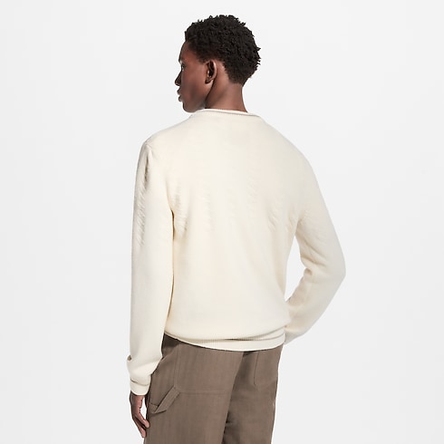 Ready-to-Wear Prendas Tejidas y Sudaderas Suéter de cuello redondo y manga larga en punto de ochos | Louis Vuitton ® (Ampliar producto)