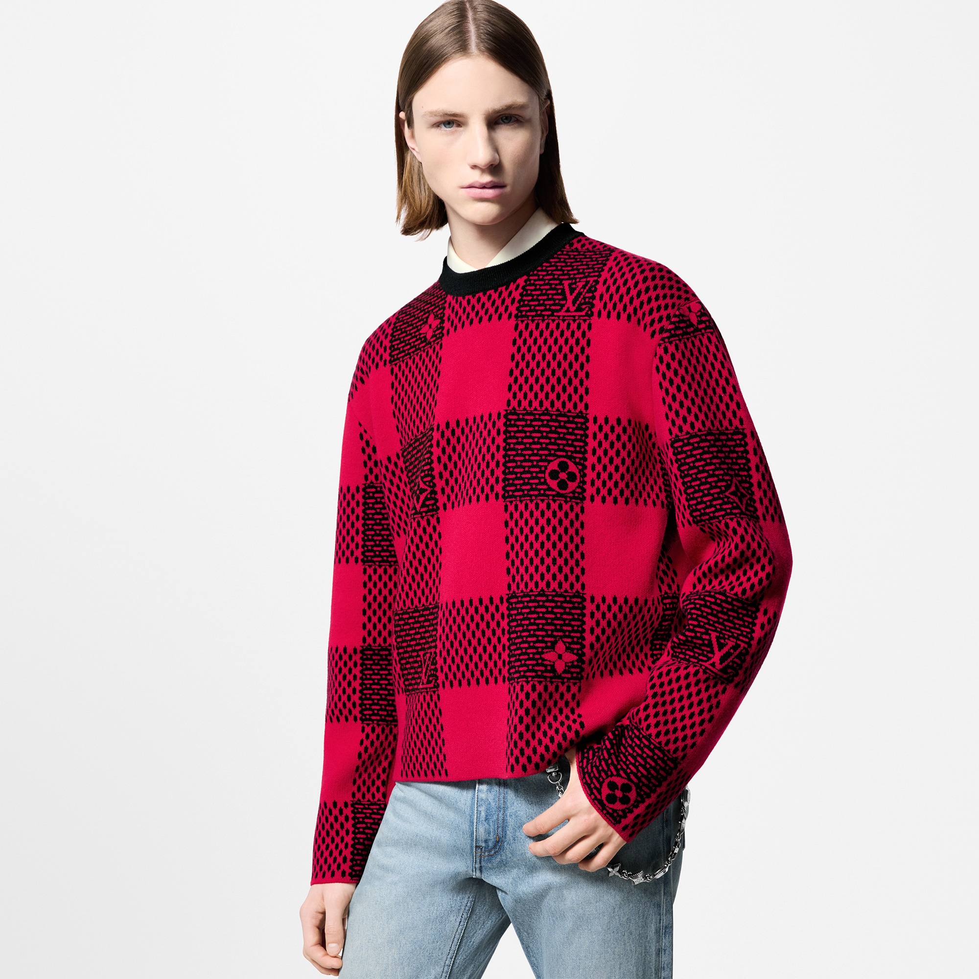  Ready to Wear Prendas tejidas y sudaderas Suéter de lana Damier | Louis Vuitton ® (Ampliar producto)