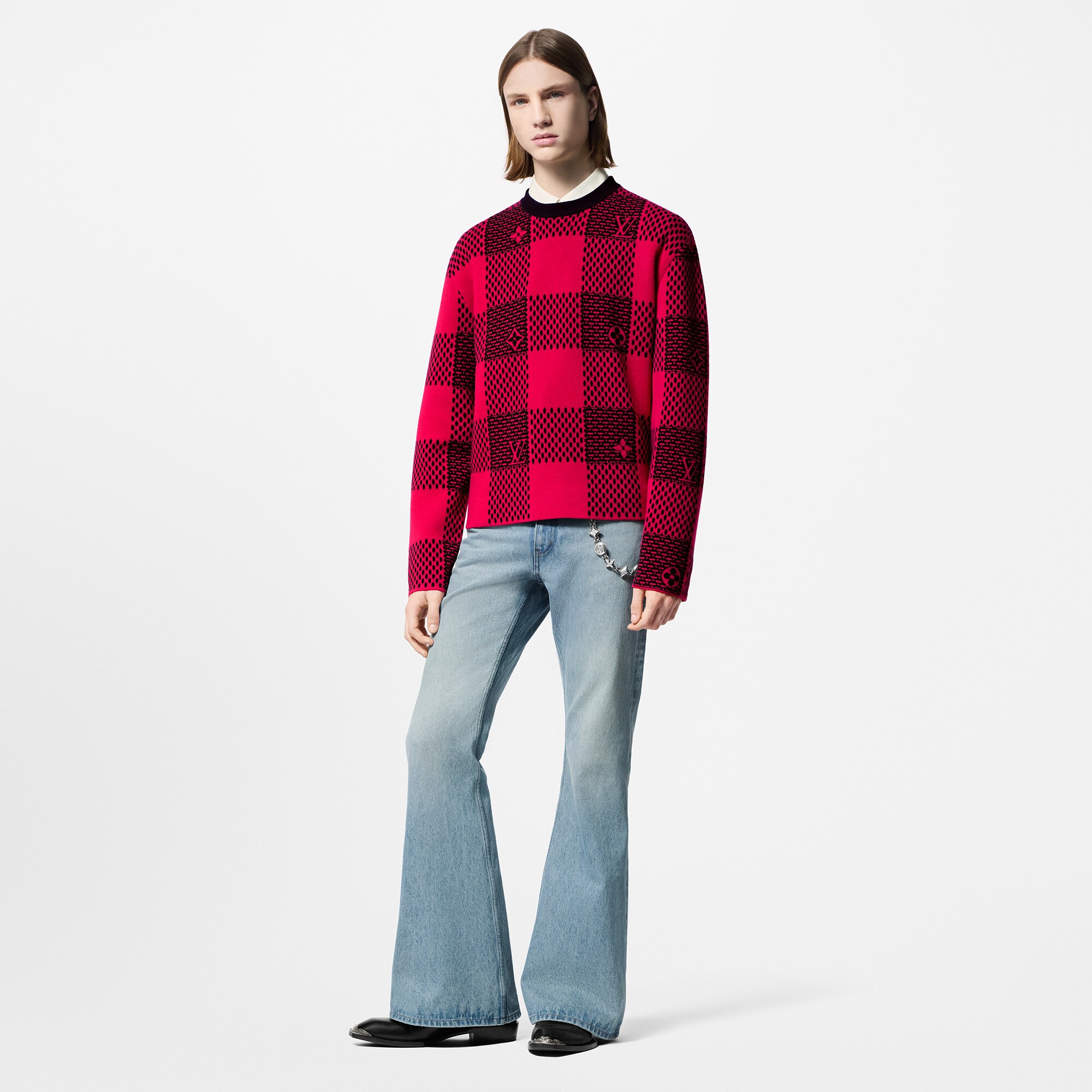  Ready to Wear Prendas tejidas y sudaderas Suéter de lana Damier | Louis Vuitton ® (Ampliar producto)