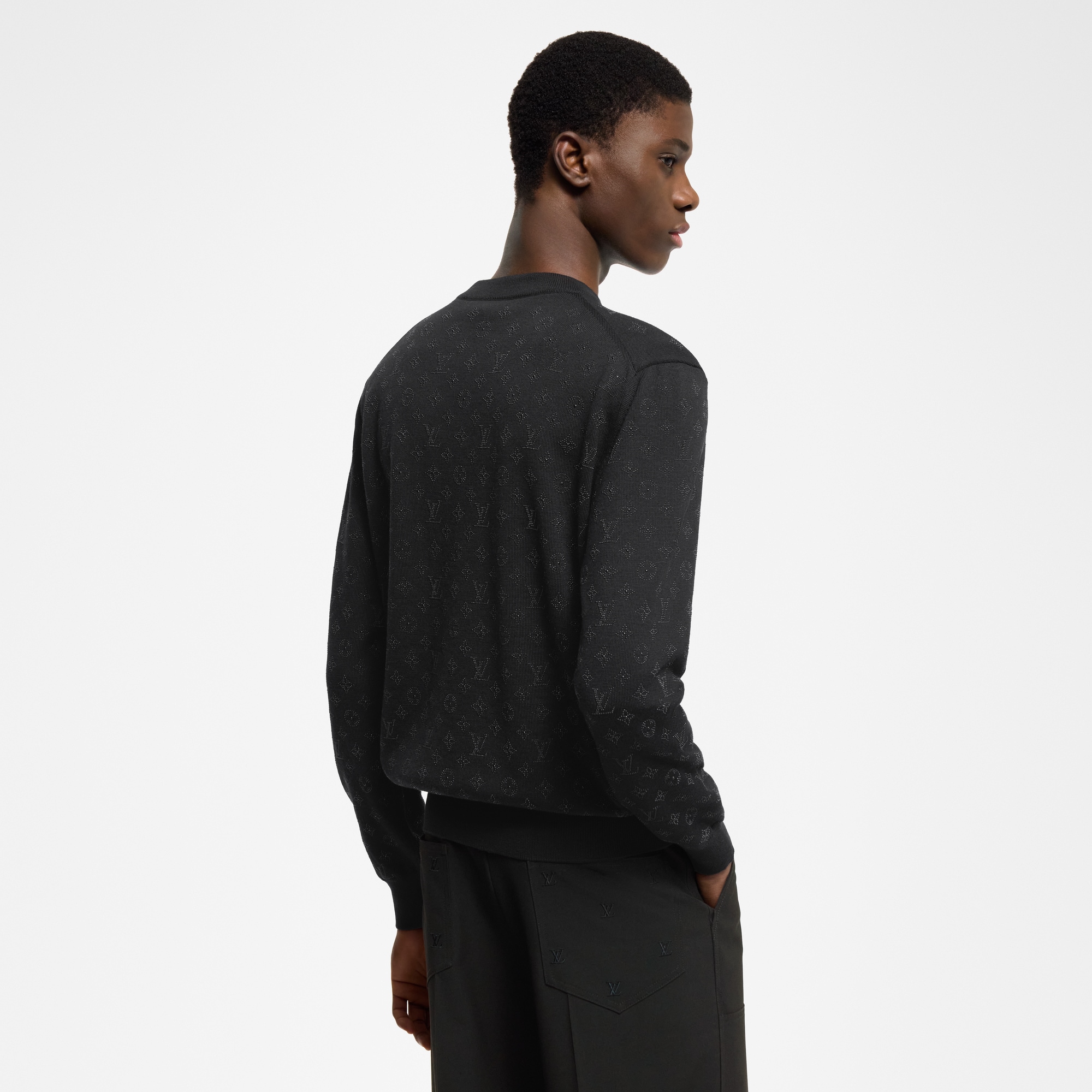  Ready to Wear Todo el Ready-To-Wear Suéter Monograma de cuello redondo en lana | Louis Vuitton ® (Ampliar producto)