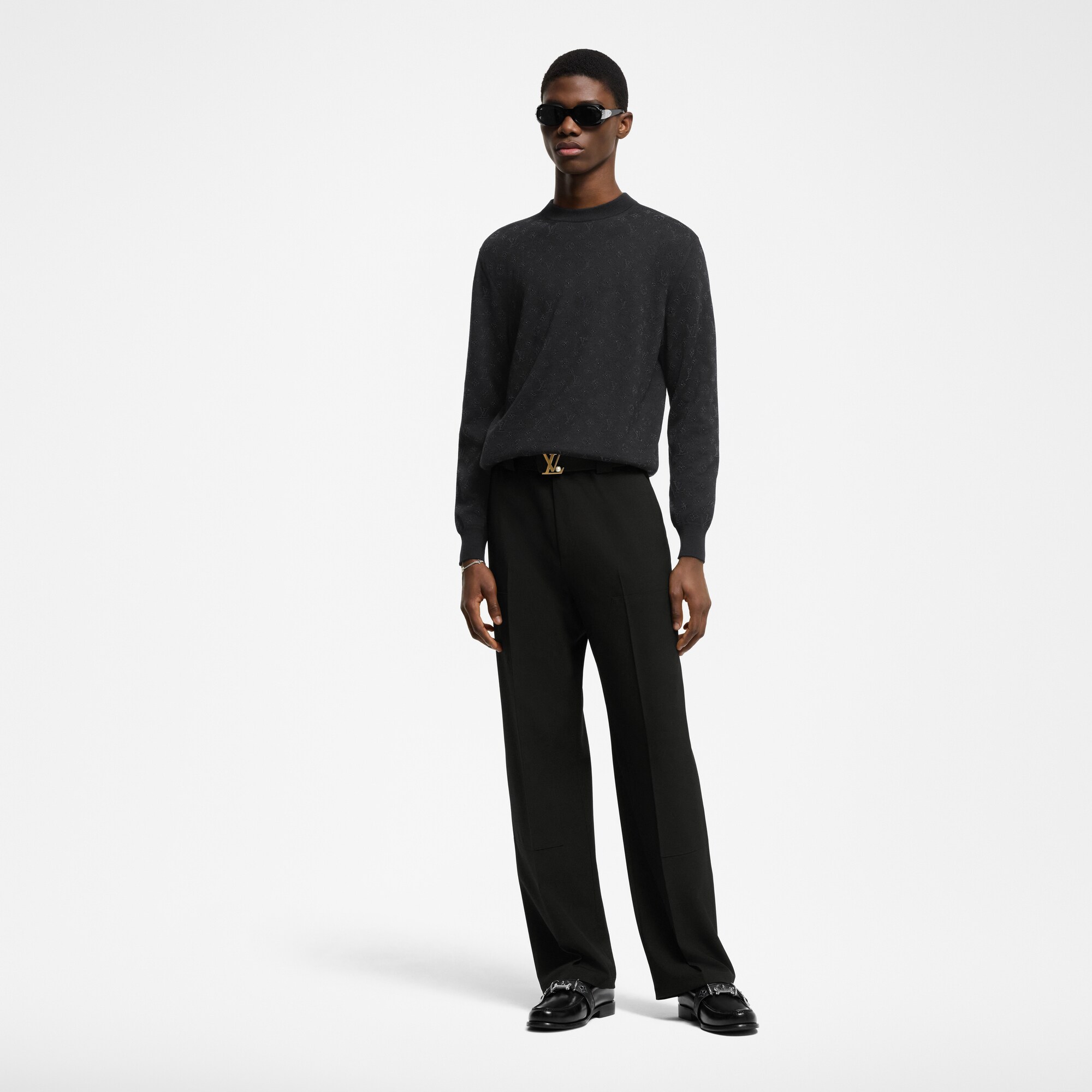  Ready to Wear Todo el Ready-To-Wear Suéter Monograma de cuello redondo en lana | Louis Vuitton ® (Ampliar producto)