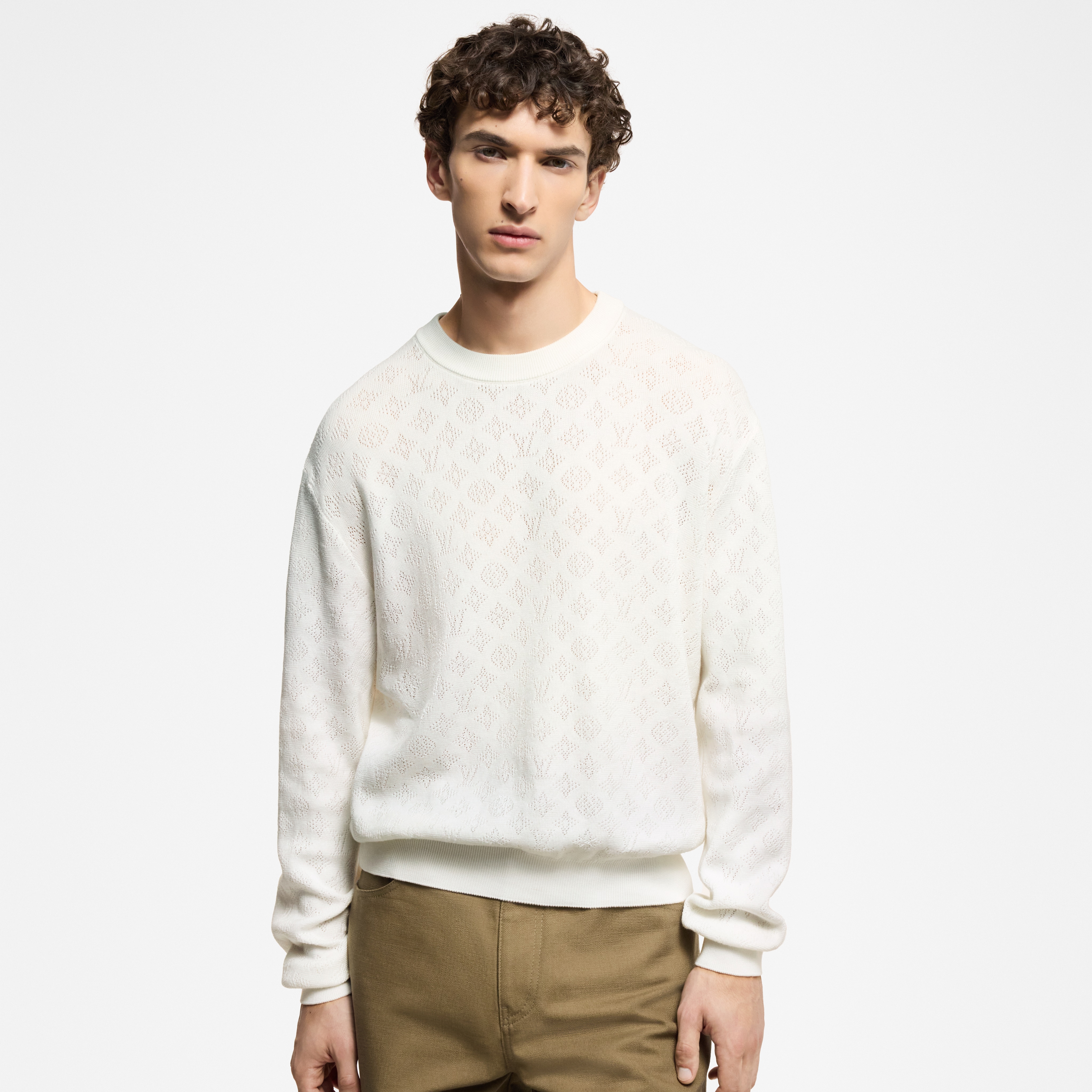  Ready to Wear Todo el Ready-To-Wear Suéter Monograma Pointelle de algodón | Louis Vuitton ® (Ampliar producto)
