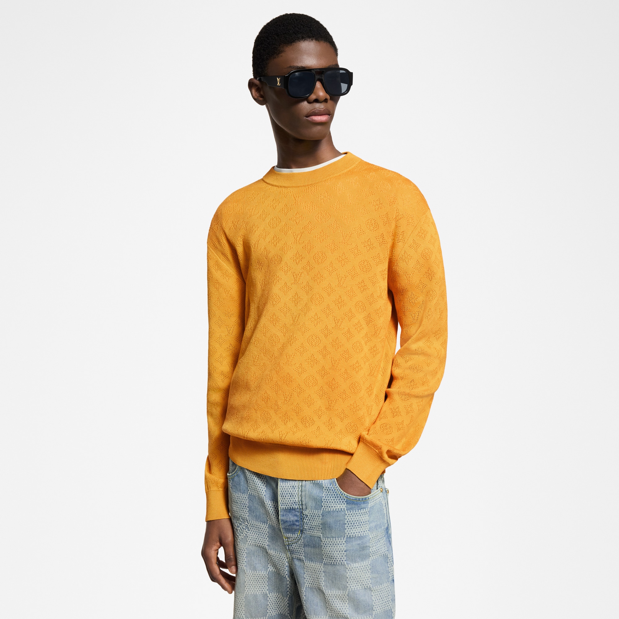  Ready to Wear Todo el Ready-To-Wear Suéter Monograma Pointelle en algodón | Louis Vuitton ® (Ampliar producto)
