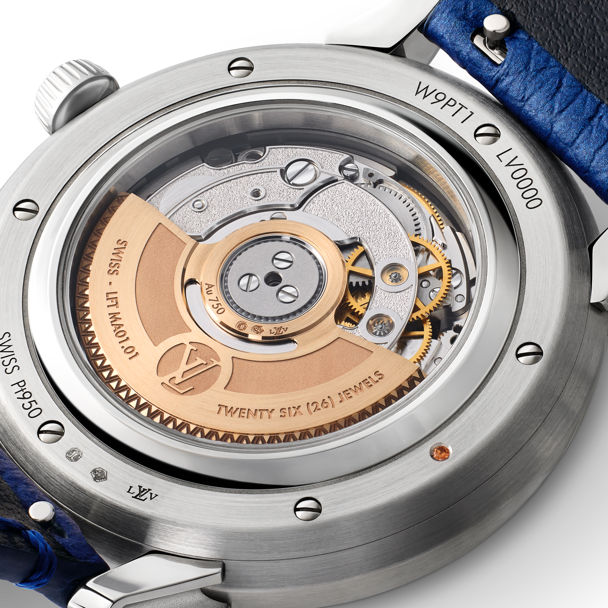  Todos los relojes } Tambour Convergence automático de 37 mm en platino y diamantes | Louis Vuitton ® (Ampliar producto)