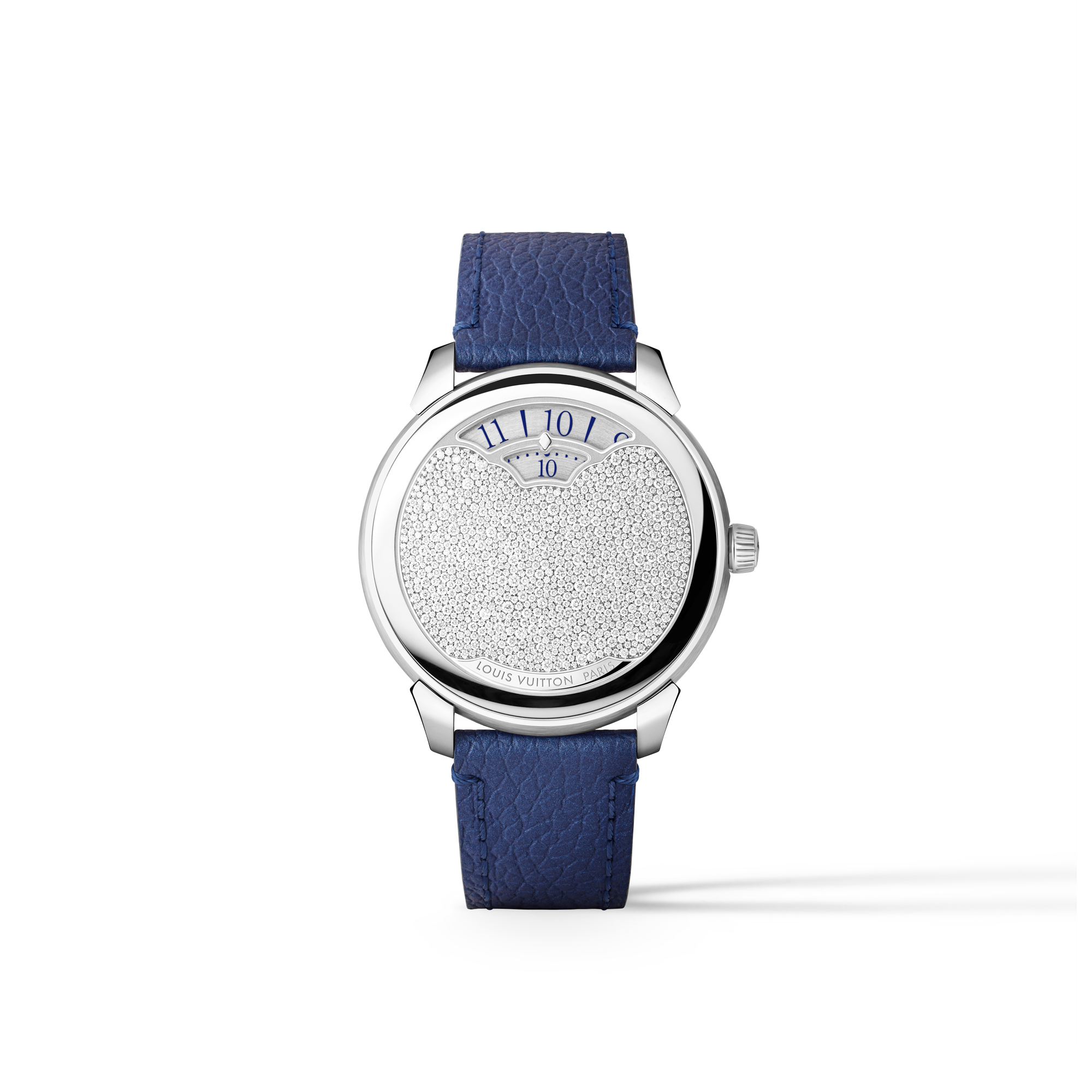  Todos los relojes } Tambour Convergence automático de 37 mm en platino y diamantes | Louis Vuitton ® (Ampliar producto)