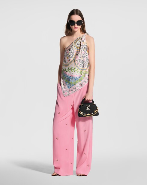 Ready-to-Wear Tops Flower Foulard Asymmetrical Top | Louis Vuitton ®