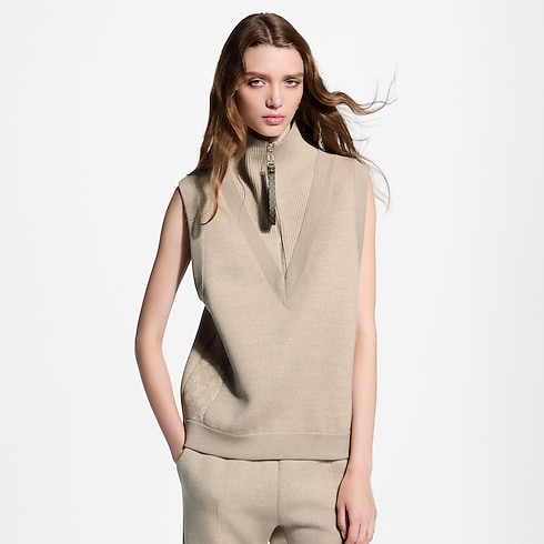 Novedades de Mujer } Top con medio cierre y detalle Monograma | Louis Vuitton ® (Ampliar producto)