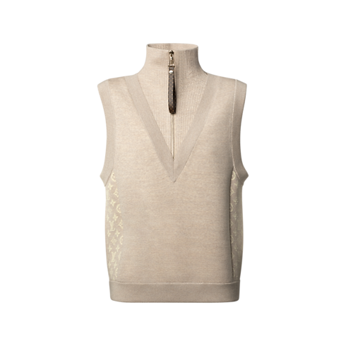 Novedades de Mujer } Top con medio cierre y detalle Monograma | Louis Vuitton ® (Ampliar producto)