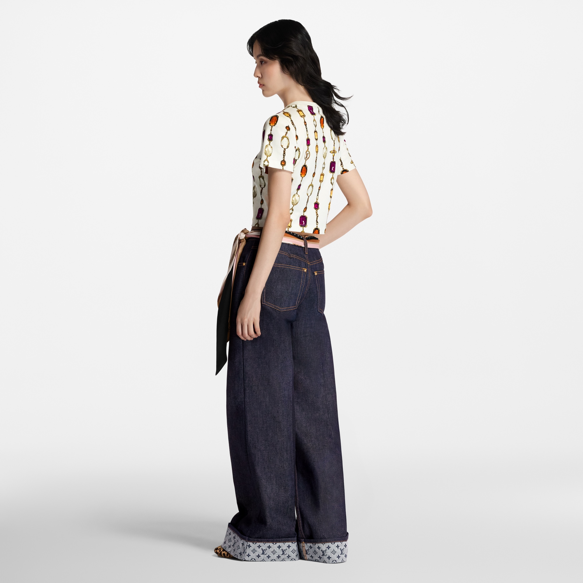  Ready to Wear Tops Top cropped con estampado de collar | Louis Vuitton ® (Ampliar producto)