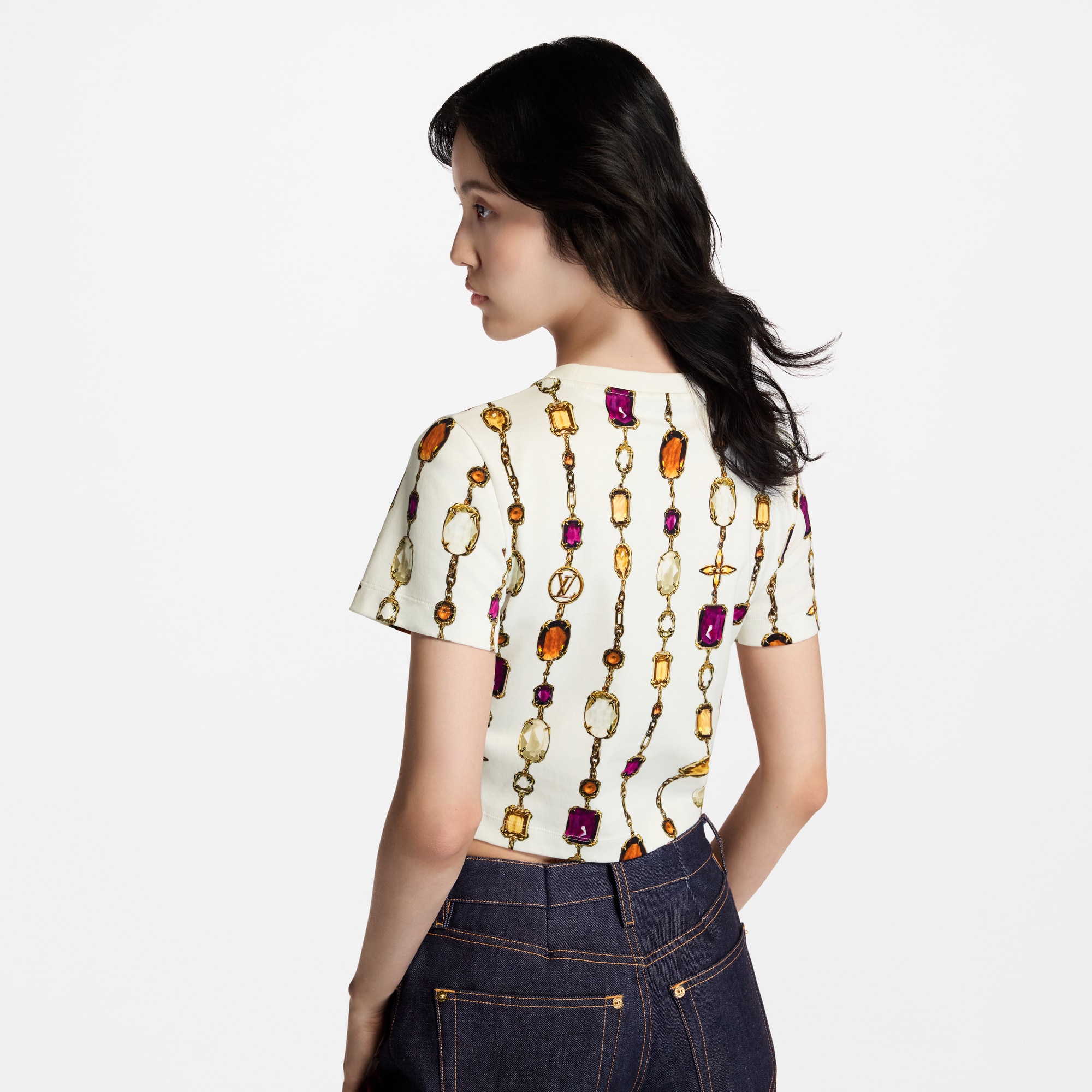  Ready to Wear Tops Top cropped con estampado de collar | Louis Vuitton ® (Ampliar producto)