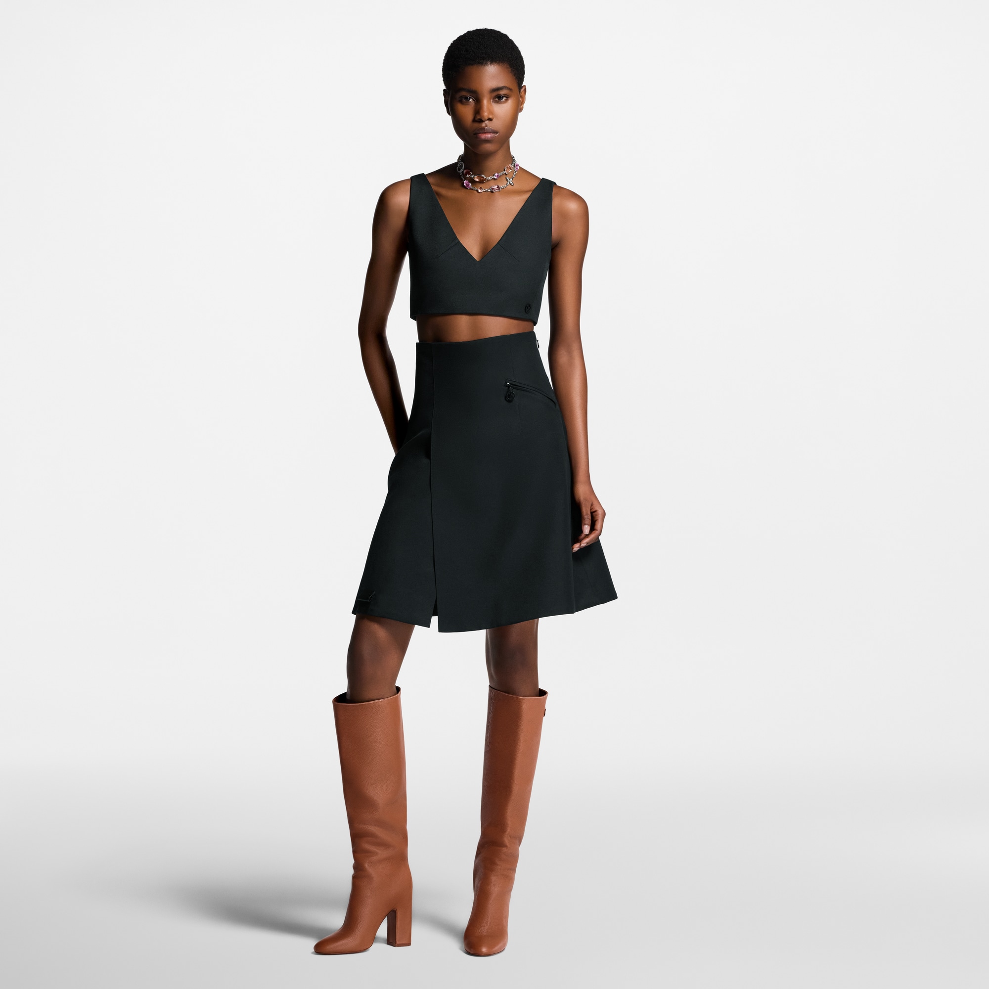  Ready to Wear Tops Top cropped de gabardina técnica | Louis Vuitton ® (Ampliar producto)