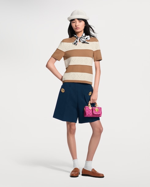 Ready-to-Wear Blusas Blusa de Malha Vazada com Listras | Louis Vuitton ®