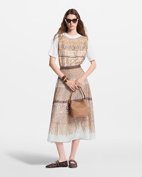 Ready-to-Wear Blusas Woven Print Front Knit Top
| Louis Vuitton ®
