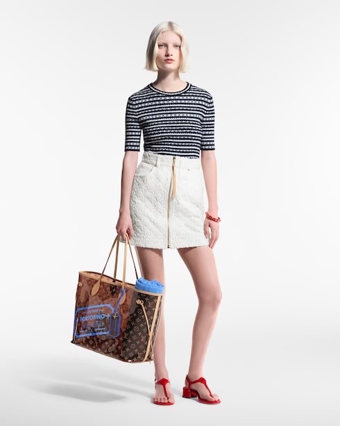 Ready-to-Wear Blusas Scallop Stripe Knit Top | Louis Vuitton ®