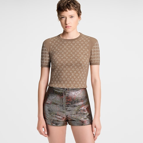 Ready to Wear Tops Top de punto con motivo Monograma y de panal | Louis Vuitton ® (Ampliar producto)