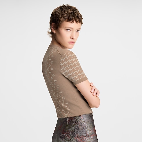Ready to Wear Tops Top de punto con motivo Monograma y de panal | Louis Vuitton ® (Ampliar producto)