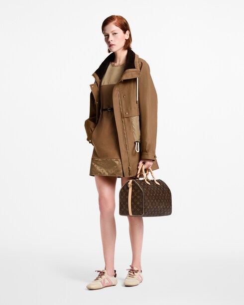 Ready-to-Wear Dresses Bi-Material Belted Dress | Louis Vuitton ®