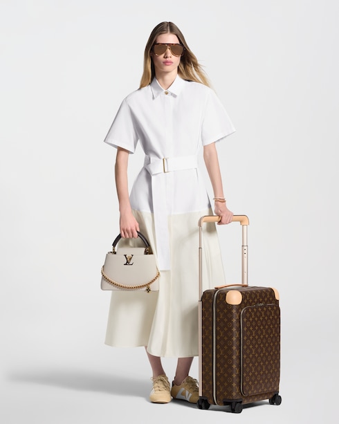 Ready-to-Wear Dresses Color-Blocked Belted Shirt Dress | Louis Vuitton ®