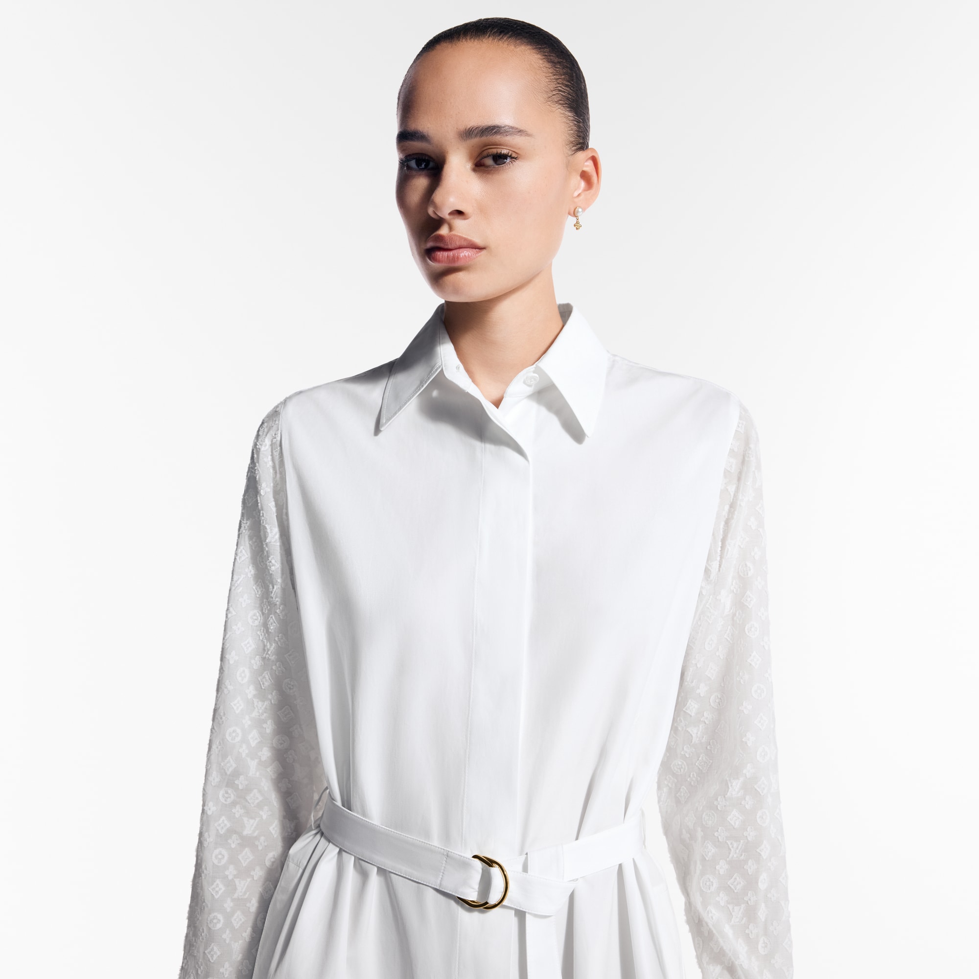  Ready to Wear Vestidos Vestido camisero con detalle Monograma | Louis Vuitton ® (Ampliar producto)