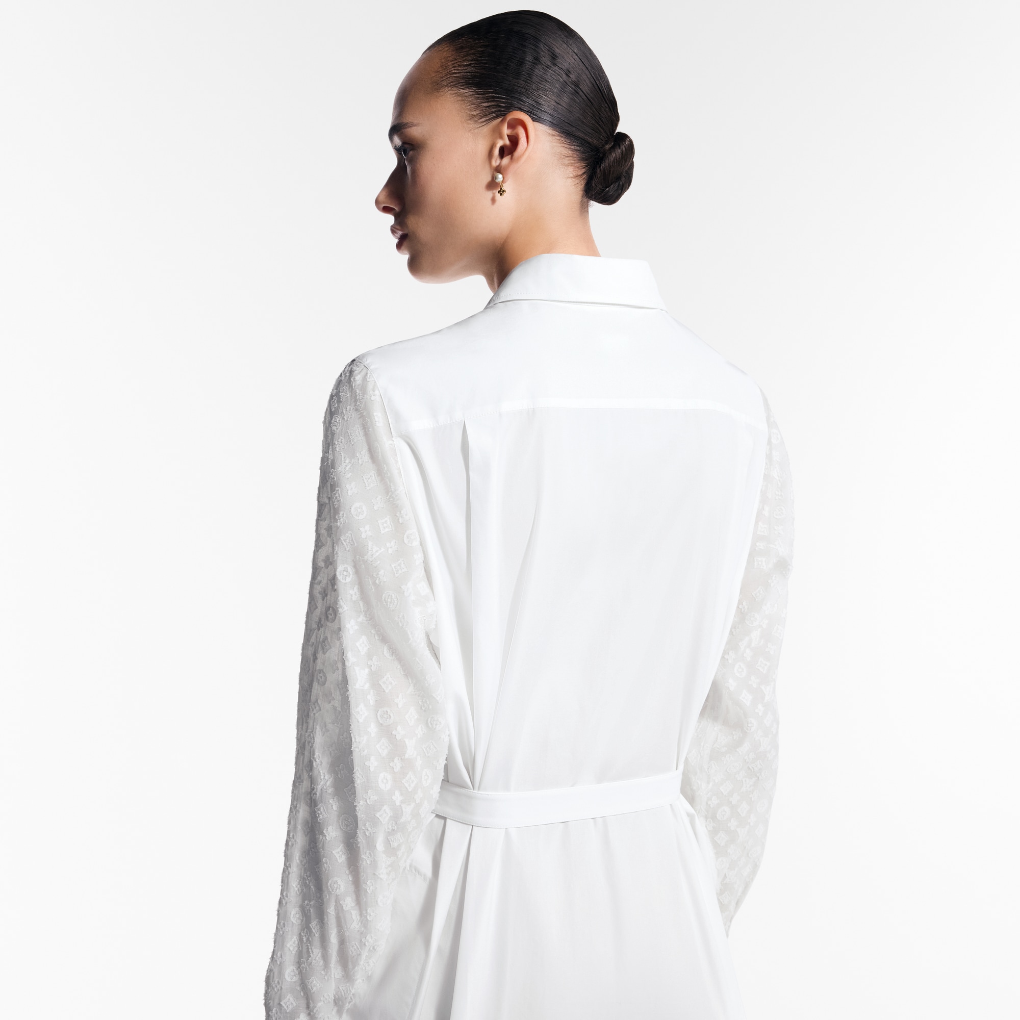  Ready to Wear Vestidos Vestido camisero con detalle Monograma | Louis Vuitton ® (Ampliar producto)