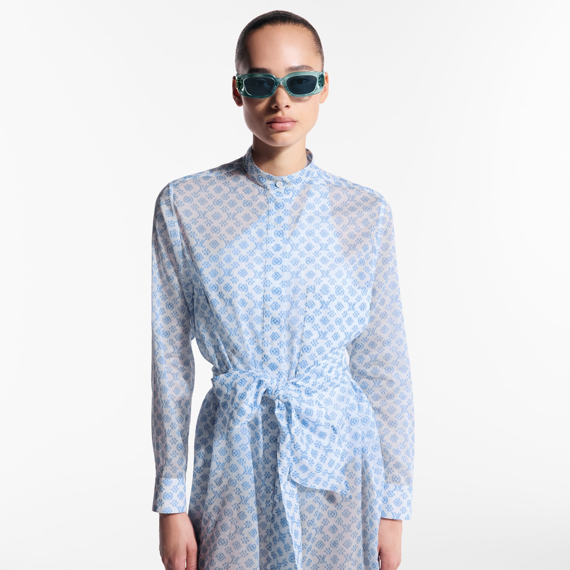  Ready to Wear Vestidos Vestido camisero con motivo 3D Monograma | Louis Vuitton ® (Ampliar producto)