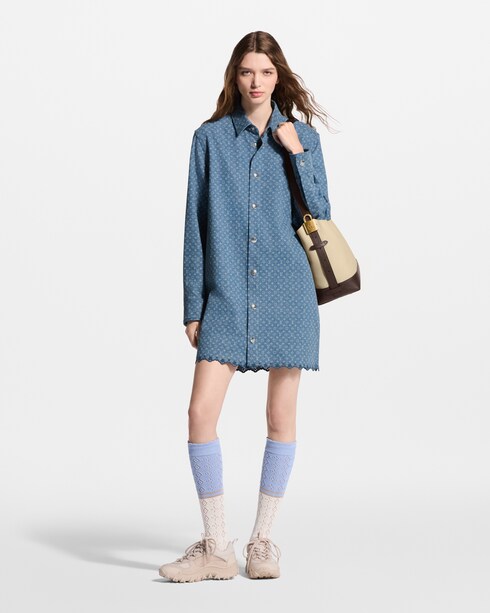 Ready-to-Wear Dresses Monogram Denim Shirt Dress | Louis Vuitton ®