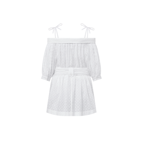 Ready to Wear Vestidos Vestido camisero Monograma en fil coupé | Louis Vuitton ® (Ampliar producto)