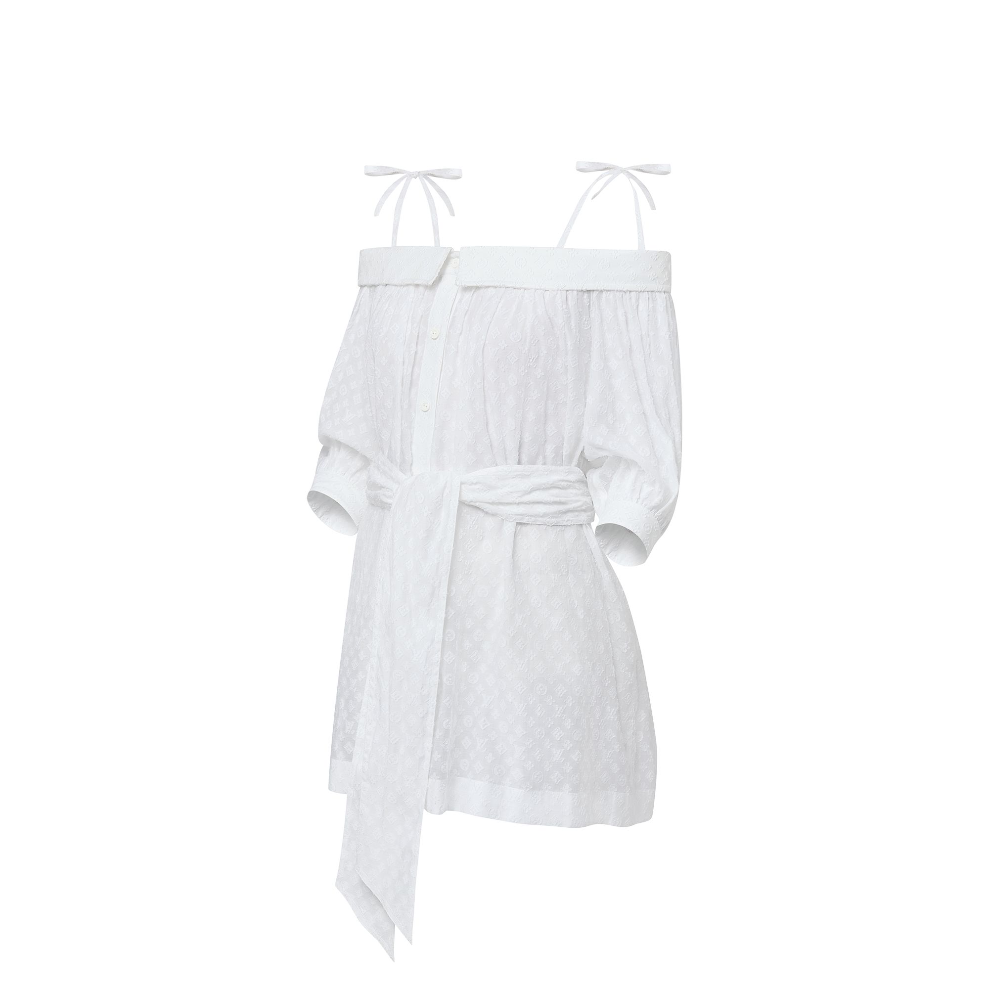  Ready to Wear Vestidos Vestido camisero Monograma en fil coupé | Louis Vuitton ® (Ampliar producto)