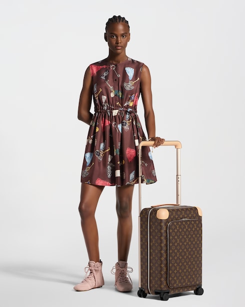 Ready-to-Wear Vestidos Vestido com Cordão e Estampa Getaway | Louis Vuitton ®