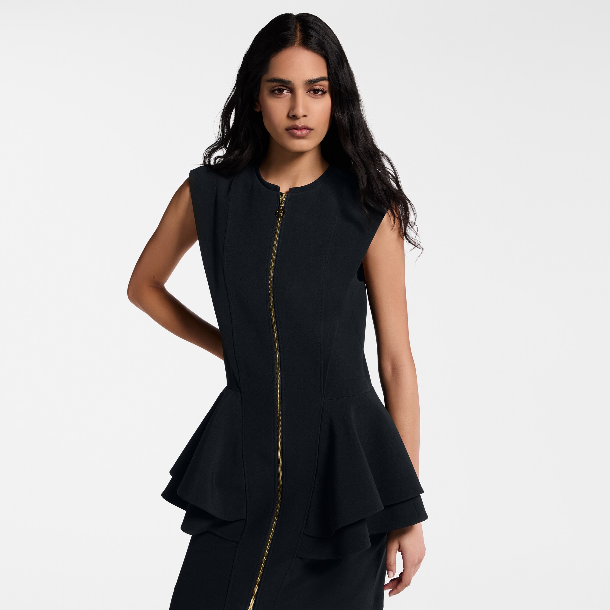  Ready to Wear Vestidos Vestido con peplum y cierre | Louis Vuitton ® (Ampliar producto)