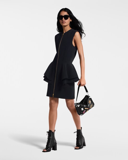 Ready to Wear Vestidos Vestido con peplum y cierre | Louis Vuitton ®