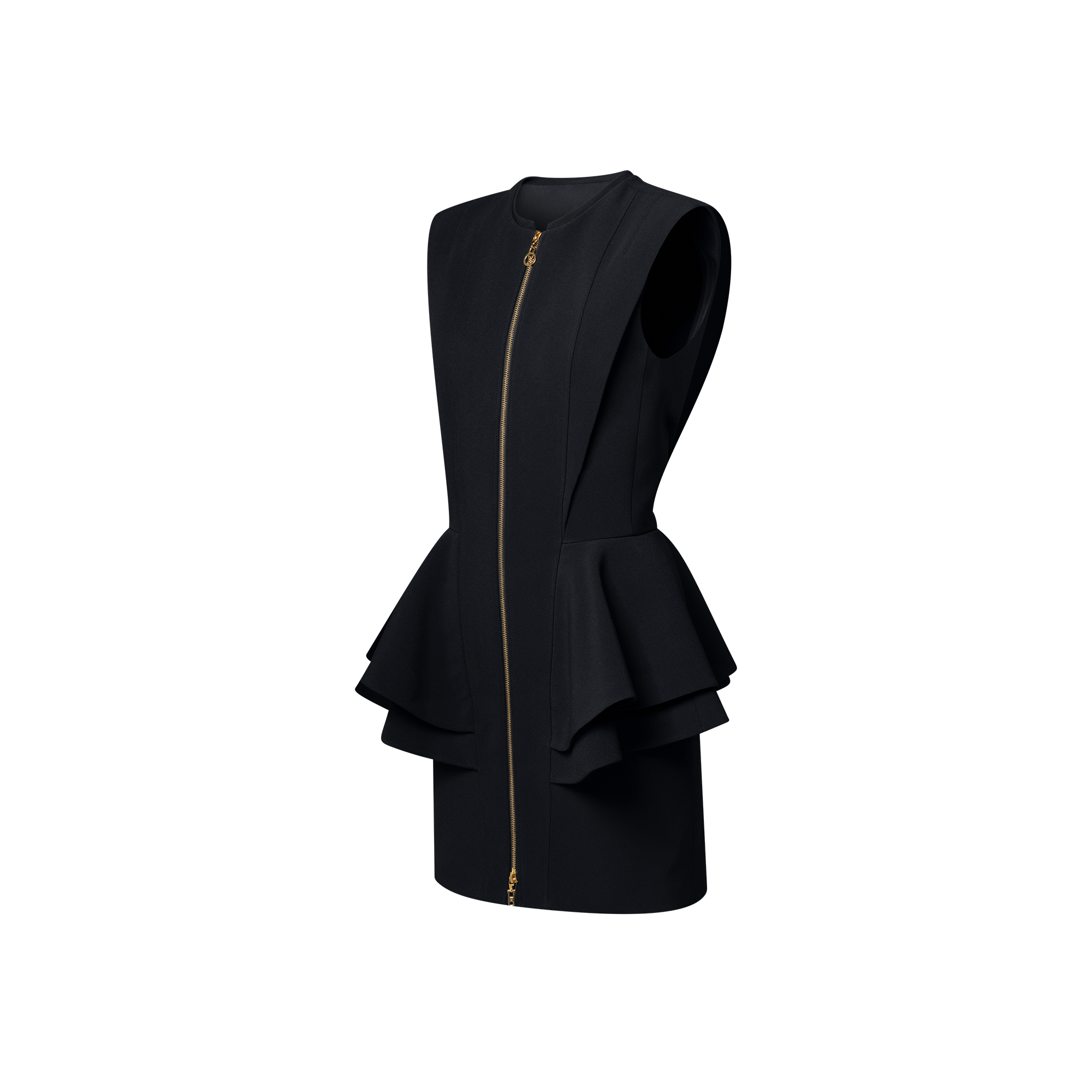  Ready to Wear Vestidos Vestido con peplum y cierre | Louis Vuitton ® (Ampliar producto)