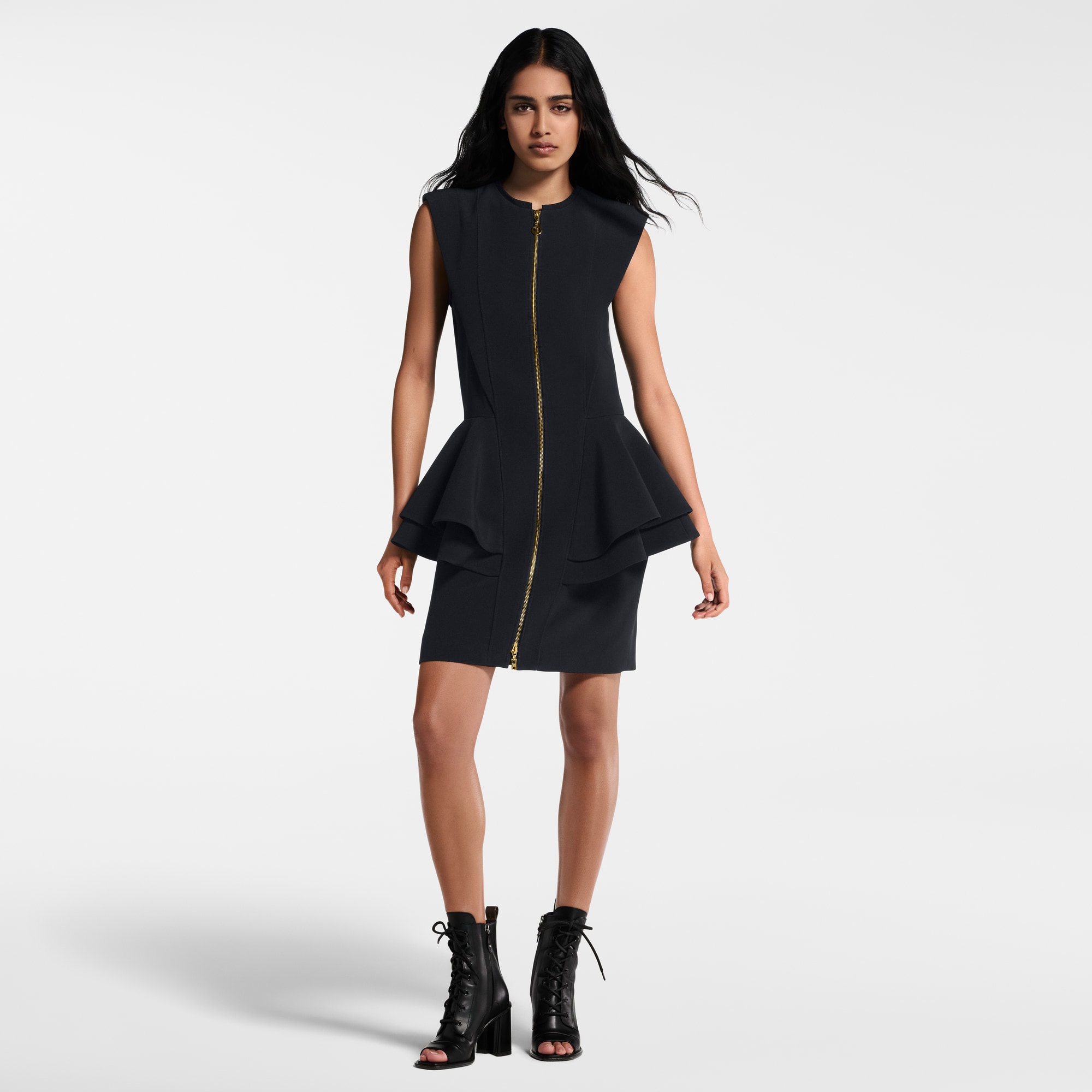  Ready to Wear Vestidos Vestido con peplum y cierre | Louis Vuitton ® (Ampliar producto)