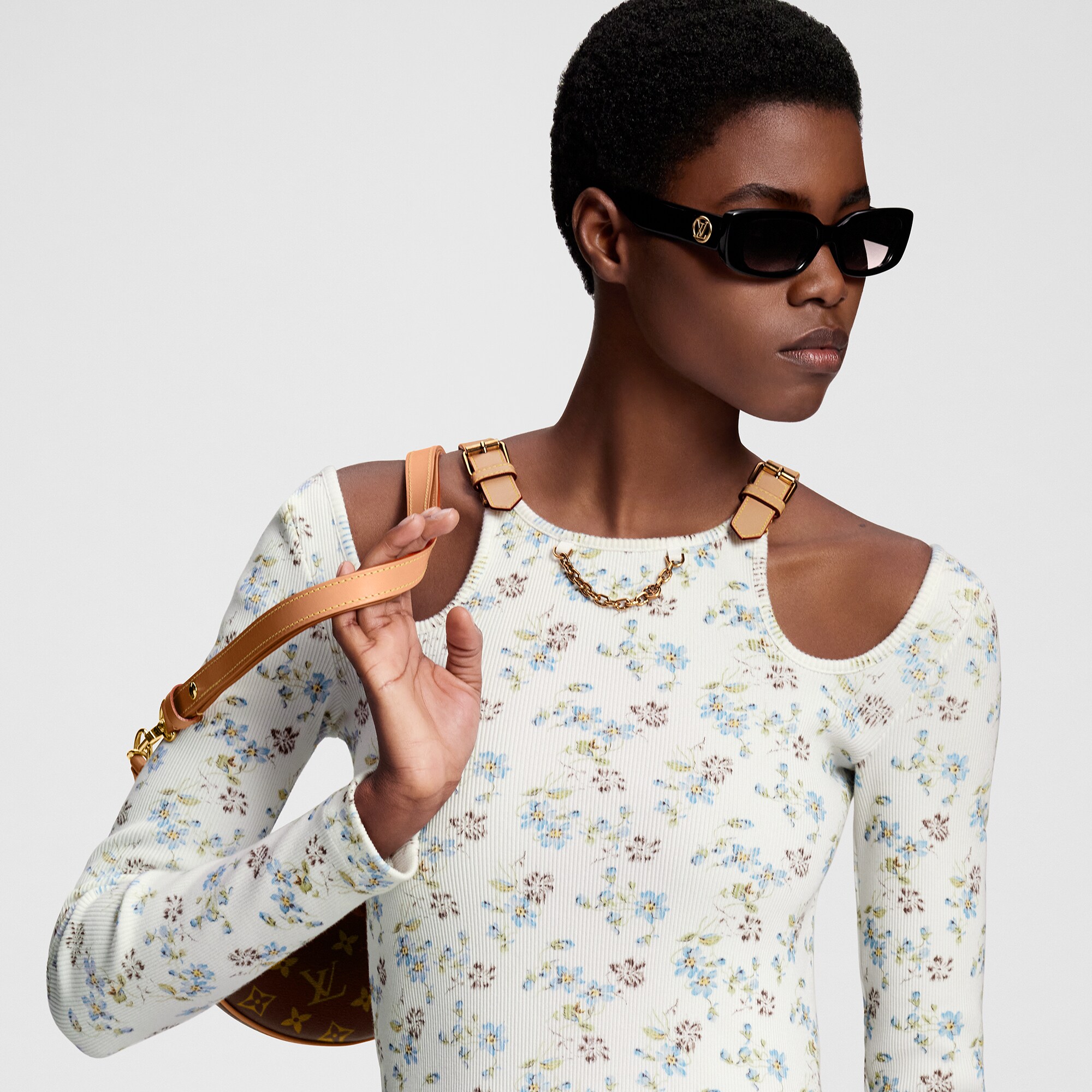  Ready to Wear Vestidos Vestido con tirantes y ojales con estampado floral | Louis Vuitton ® (Ampliar producto)