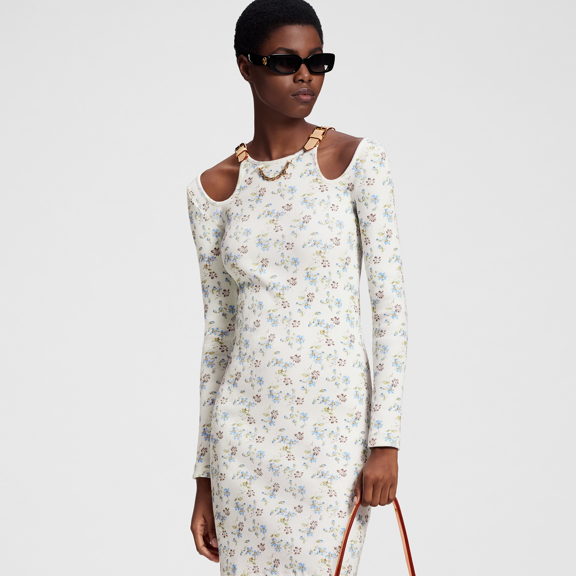  Ready to Wear Vestidos Vestido con tirantes y ojales con estampado floral | Louis Vuitton ® (Ampliar producto)